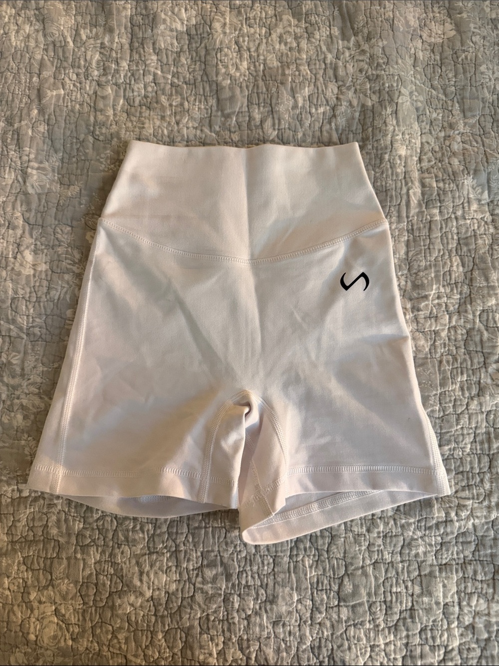 TFL White High-Rise Bike Shorts